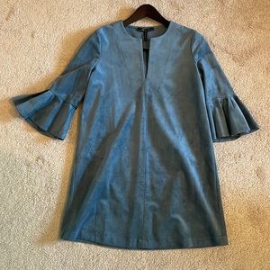 Blue suede BCBG dress. Size XS